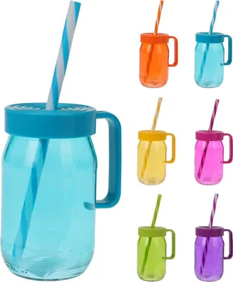 Immagine prodotto di Bicchiere con cannuccia assortito 340 ml