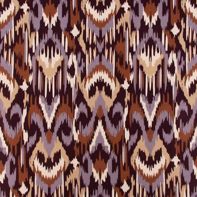 Produktbild von Baumwollstoff Meterware Canvas aubergine terracotta beige 1,35m