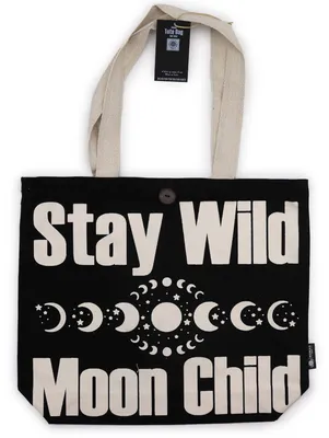 Imagen del producto de Bolso Básico Icónico - Mantente salvaje, niño con ánimo -  natural 10 oz (36 x 43 x 10 cm)