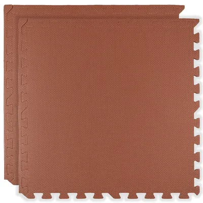 Produktbild von Humbi Schaumstoffbodenmatte 120x60 Großes wasserdichtes sicheres Schaumstoffpuzzle 2 Stk. Ziegelstein