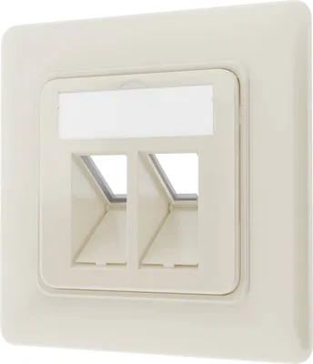 Produktbild von hb-digital Netzwerk Dose 2 Port LAN Dose RJ45 Unterputz RAL 9010