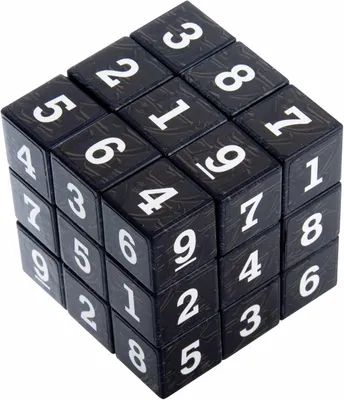 Obrázok produktu pre Originálna sudoku kocka, Rubikova kocka, logická hádanka pre dospelých a deti – čierna logická hra, hra na trpezlivosť, sudoku kocka 55 mm na cesty
