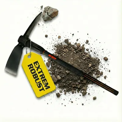 Produktbild von HECHT 909100 Spitzhacke mit Stiel Kreuzhacke | 91 cm Länge | Fiberglaskern | 2 cm Metallstärke