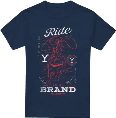Obrázok produktu pre Yellowstone - Tričko pre mužov "Ride For The Brand" TV13417 (XL) (Marineblau)