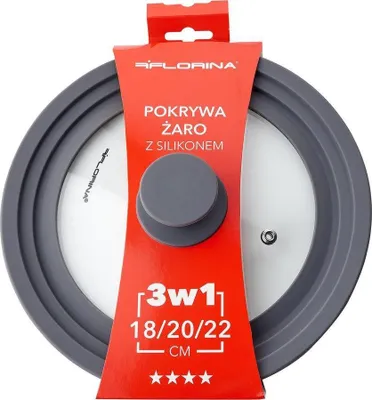 Zdjęcie produktu dla Pokrywa silikonowa uniwersalna 3w1 18/20/22 cm