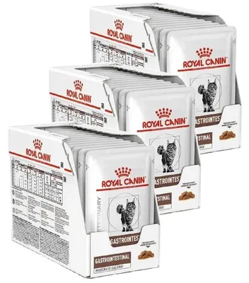 Produktbild von Royal Canin Veterinary Gastrointestinal Moderate Calorie 36x85g Nassfutter in Soße für Katzen mit Verdauungsstörungen und Übergewicht