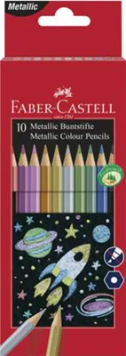 Produktbild von Faber.C.Buntstift metallic 10er Kartonetui 201583