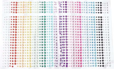 Image de Autocollants de strass DIY 15 couleurs Selfadhäsive Bling Accessoire pour la décoration d'art de visage d'artisanat de téléphone