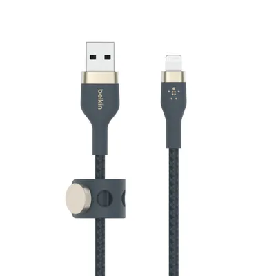 Produktbild von USB-A-Kabel mit Lightning Connector, 1 m, blau