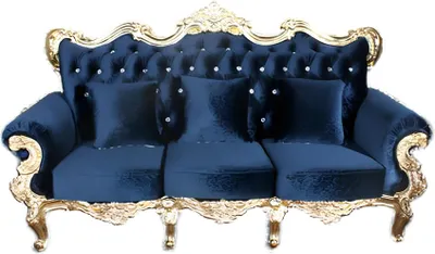 Zdjęcie produktu dla Thron Sofa Königlicher Polster Chesterfield Samt 3 Sitzer Antik Stil Sofas