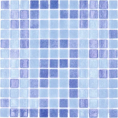 Produktbild von Glasmosaik VP1158PUR für Poolbau blau 31,6x31,6 cm