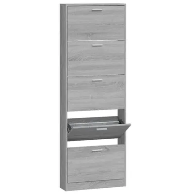 Immagine prodotto di vidaXL Scarpiera grigio Sonoma 59x17x169 cm Materiale a base di legno