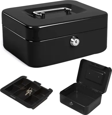 Obrázok produktu pre Verk 01441 Príručná pokladnica 20 x 16 x 9 cm čierna II