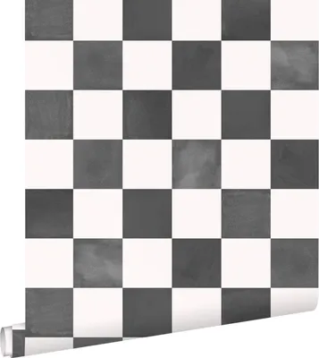 Produktbild von ESTAhome Tapete Karomuster Schwarz-Weiß 53 cm x 10.05 m