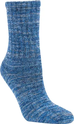 Produktbild von 2 Paar warme bunte farbige Winter Bambus Socken Color Garn wie handgestrickt Gr. 43/46 grün/blau