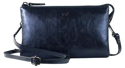 Image de Sac bandoulière RUBY, sac bleu pour femmes, en cuir