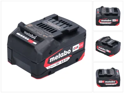 Immagine prodotto di Pacco batteria Metabo Li-Power 18 V 4,0 Ah CAS agli ioni di litio (625027000) con indicatore di carica - Successore del modello 625591000