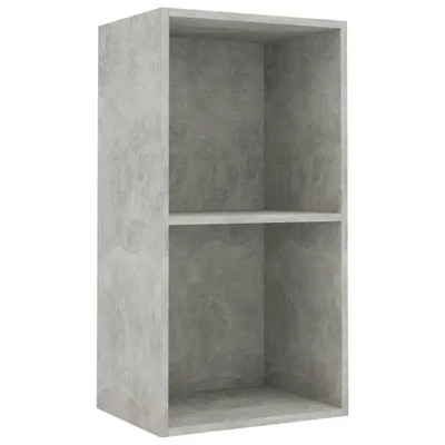 Produktbild von vidaXL Bücherregal 2 Fächer Betongrau 40x30x76,5 cm Holzwerkstoff