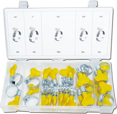 Produktbild von Profi INOX Schlauchklemmen-Sortiment Schellen mit Schnell Handspanner 26-tlg.