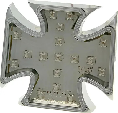 Immagine prodotto di Luce posteriore LED in vetro trasparente Cross Custom chrome universal