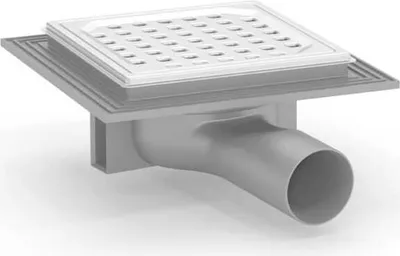 Zdjęcie produktu dla Odpływ Minimax 50 mm Square PURUS niski wpust podłogowy kratka ściekowa do płytek syfon suchy w standardzie