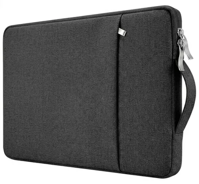 Image de Housse pour Ordinateur Portable 14 Pouces - Grand Compartiment avec Poignée pour MacBook - Noir