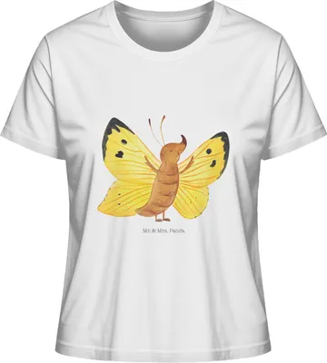 Produktbild von Mr. & Mrs. Panda Oberteil Damen Schmetterling Zitronenfalter Größe XL - Weiß - Geschenk, Motivation, Fakt, Anders, Schmetterlinge, Shirt, Liebe, Lustige Sprüche, T-Shirt