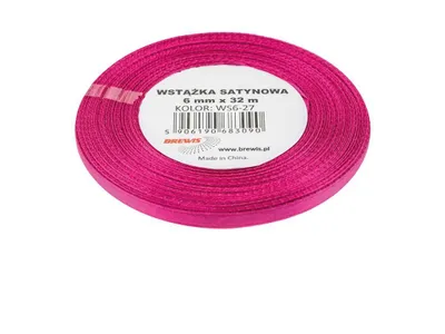 Zdjęcie produktu dla Wstążka satynowa purpurowa 6 mm x 32 m