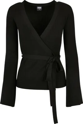 Image de Urban Classics Ladies - Cardigan enveloppé en tricot côtelé - 4XL