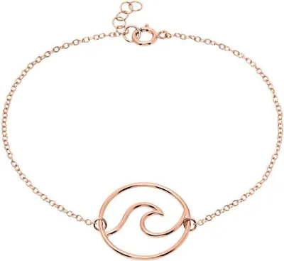 Produktbild von lanii Armband Welle für Damen 925er Silber, rosévergoldet