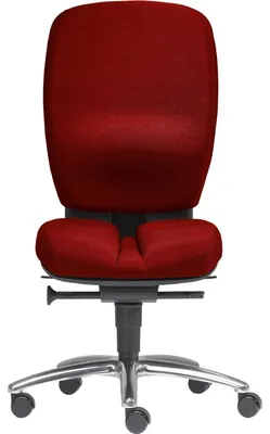 Produktbild von Büro-Drehstuhl Mister Office ohne Armlehnen Alu-Fußkreuz rot