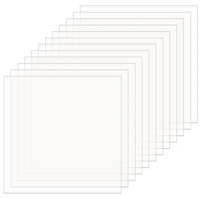 Immagine prodotto di Lastre di plastica, 12 pezzi - PET trasparente - Quadrato, 30,5 x 30,5 cm - Flessibili - Leggere - Spessore 0,5 mm - Lastre trasparenti