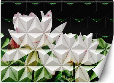 Produktbild von Vlies fototapete Lotusblume geometrisch 200x140 cm Feeby Bunt inkl. Kleber einfache Montage