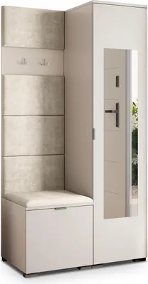 Produktbild von Masseno Garderobe-Set VIRA 95/181/51 cm Modern Garderobenschrank Kaschmir
