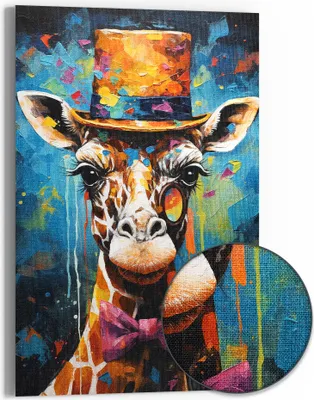 Produktbild von DEQOART Hybrid Leinwand Bild 60x90 cm 'Eleganz der Natur' Wandbild Glas flach modern