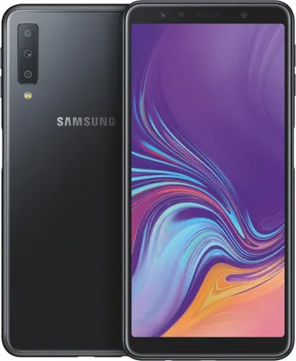 A product shot of a Samsung smartphone, showing both the front and back.