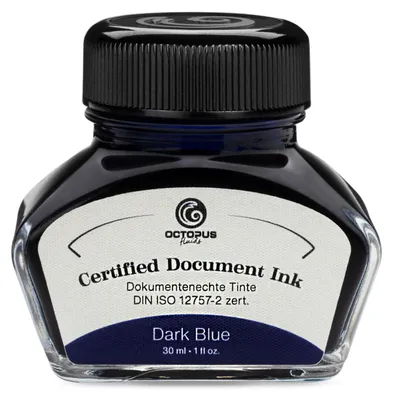 Produktbild von Document Ink dark blue, dokumentenechte Tinte, nach DIN ISO 12757-2, 30 ml