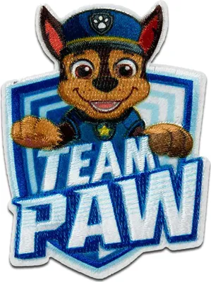 Produktbild von Paw Patrol © Team Paw Chase - Aufnäher / Bügelbild / Aufbügler / Applikationen / Zum Aufbügeln / Applikation, Größe: 6,5 x 4,8 cm