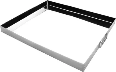 Immagine prodotto di Pirofila in acciaio inox con manico 45x35x3,5cm