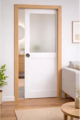 Immagine prodotto di Porta scorrevole Athena bianca H204 x L83 cm, con incasso, kit finitura Gd Menuiseries