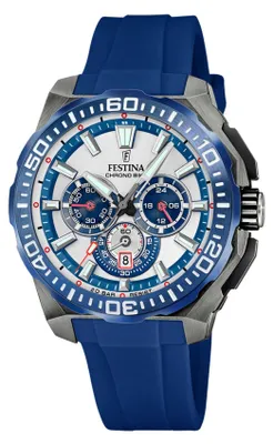 Produktbild von Festina Herrenuhr Chrono Bike Armbanduhr Kautschuk blau UF20725/4