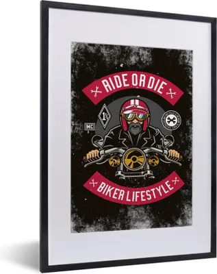 Produktbild von MuchoWow® MuchoWow® Gerahmtes Poster Mancave - Motor - Männer - Retro 30x40 cm - Poster mit zchwarzem Bilderrahmen - Wandposter Schlafzimmer