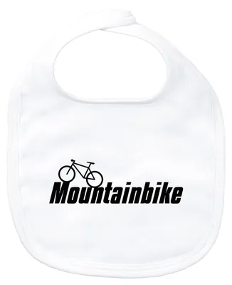 Produktbild von Huuraa Baby Lätzchen Mountain Bike Fahrrad White Klettverschluss  Baumwolle Latz Geschenkidee