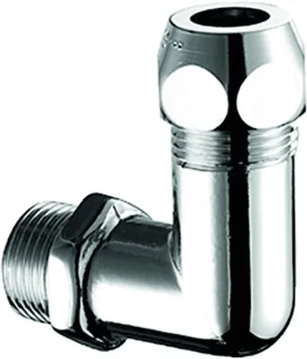 Zdjęcie produktu dla Złącze kolankowe Schell z gwintem zewnętrznym, chrom 1/2" AG x 3/8" x 10 mm