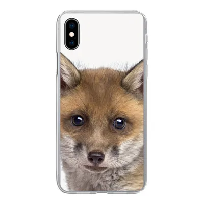 Produktbild von MuchoWow® Handyhülle Schutzhülle Hülle für iPhone Xs Fuchs - Tiere - Jungtier - Jungen - Mädchen - Kind Silikon Softcase Handy Hülle - Handytasche