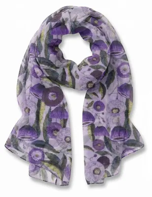 Produktbild von styleBREAKER Damen Schal mit Blumen Muster & kurzen Fransen | weiches Halstuch 180x72 cm | leichter Viskose Sommerschal für Frühling & Übergang