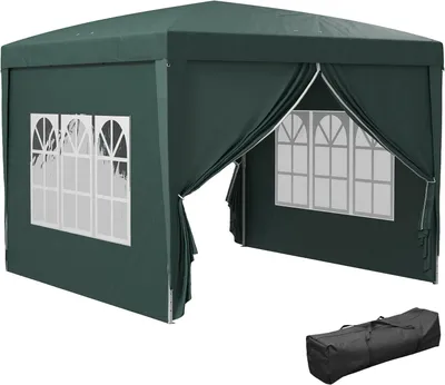 Immagine prodotto di Pabellone pieghevole - Tenda per feste - Gazebo da giardino - Tenda con pareti laterali - Tenda per eventi - Verde