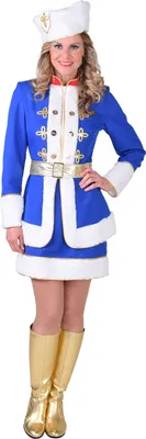Produktbild von M218139-L blau-weiß Damen Kosaken Kostüm Kosakin Gr.L