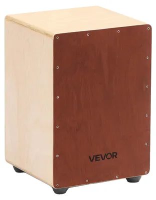 Obrázek produktu pro VEVOR Cajon, box buben, s vnitřními snare dráty, kompaktní a lehký box na bicí ze dřeva, bubenický hudební nástroj se silikonovými nožičkami, zaoblené hrany, pro začátečníky a profesionály, 255x255x380 mm
