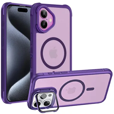Image de Housse de protection pour iPhone 17, compatible avec MagSafe, caméra rabattable, protection en verre, support